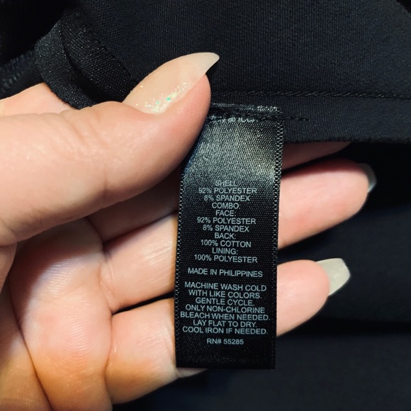 BN EXPRESS BLACK STRAPLESS SCUBA FLOUNCE DRESS SZ4 - Picture 7 of 8